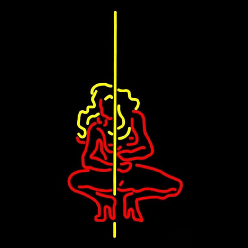 Pole Dance Girl Neon Skilt