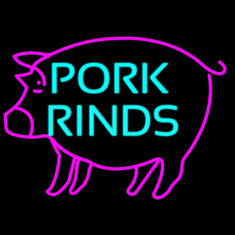 Pork Rinds Neon Skilt