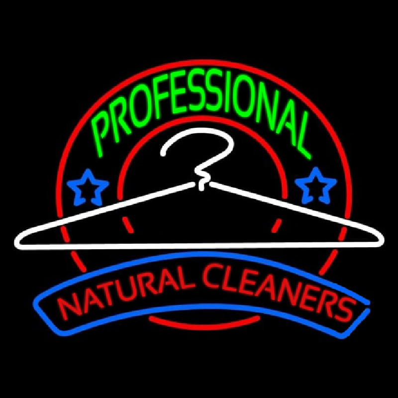 Professional Natural Cleaners Neon Skilt