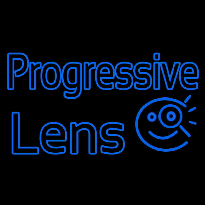 Progressive Lens Neon Skilt