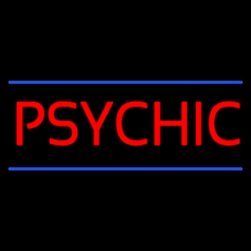 Psychic Blue Lines Neon Skilt