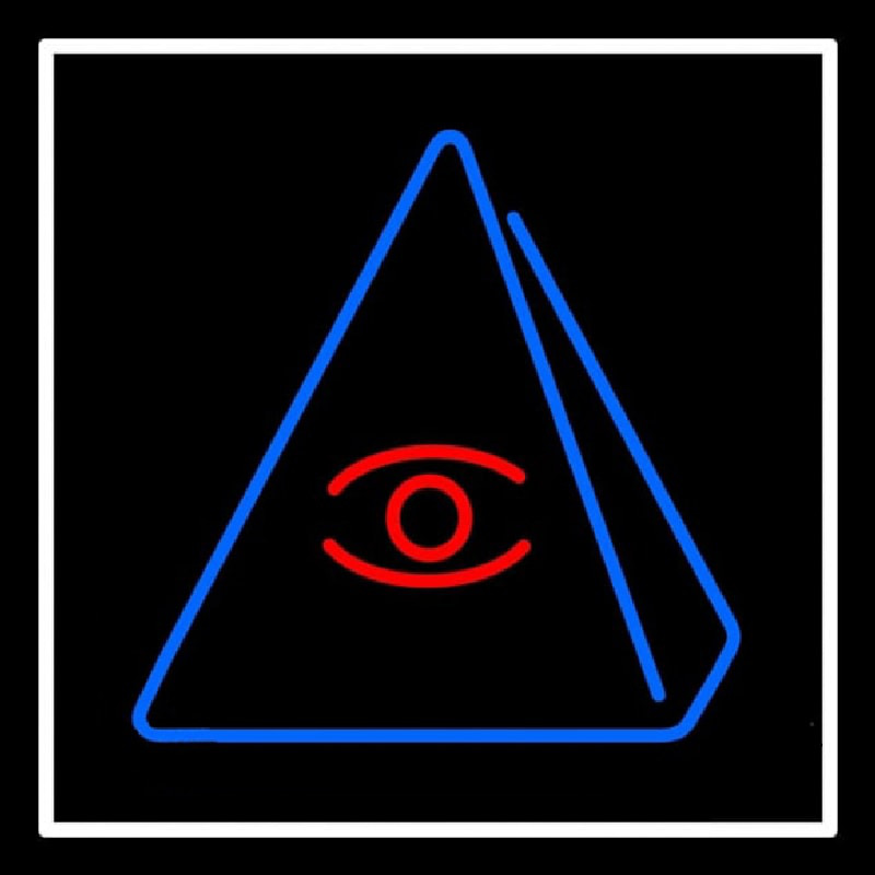 Psychic Eye Pyramid Neon Skilt