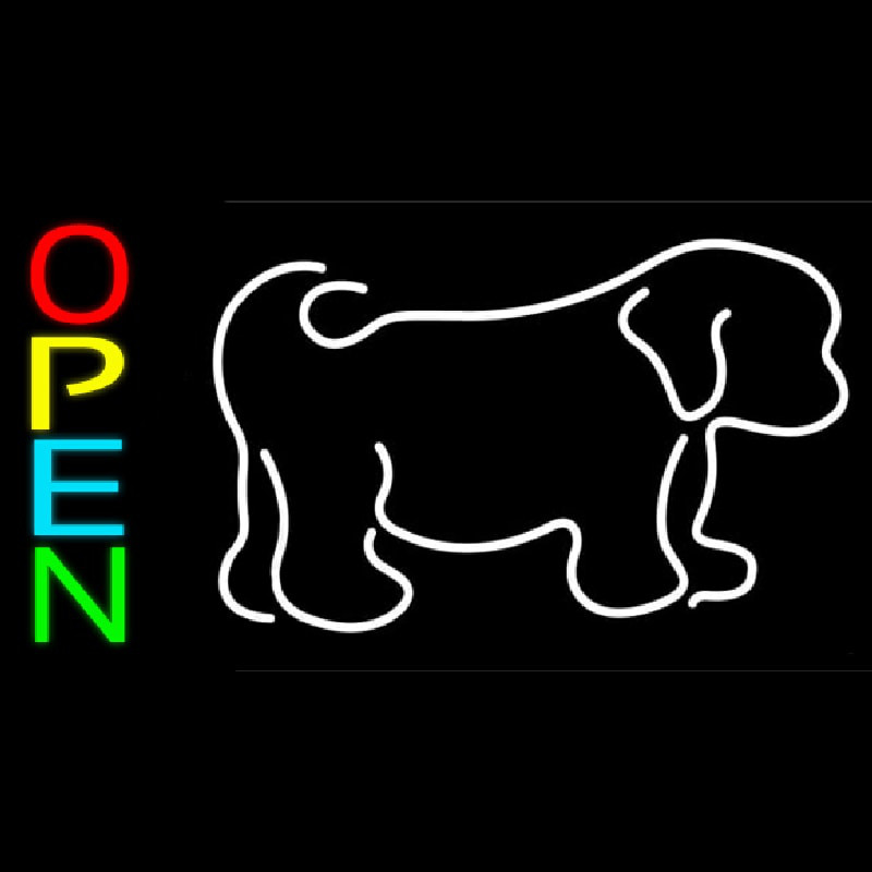 Puppies With Logo 2 Neon Skilt