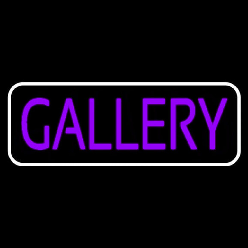 Purle Gallery With Border Neon Skilt