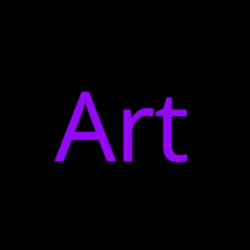 Purple Art Cursive Neon Skilt