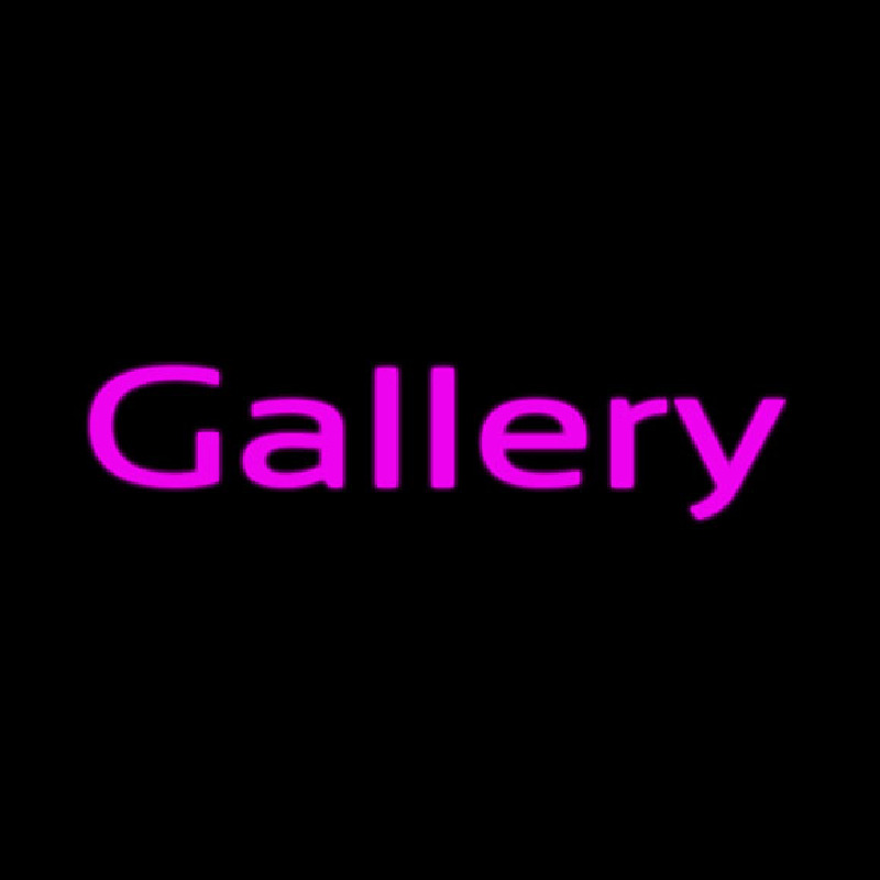 Purple Cursive Gallery Neon Skilt