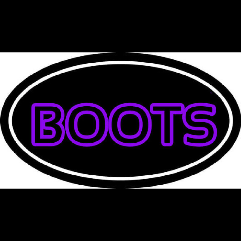 Purple Double Stroke Boots Neon Skilt