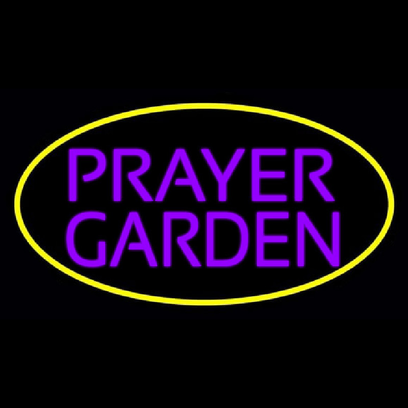 Purple Prayer Garden Neon Skilt