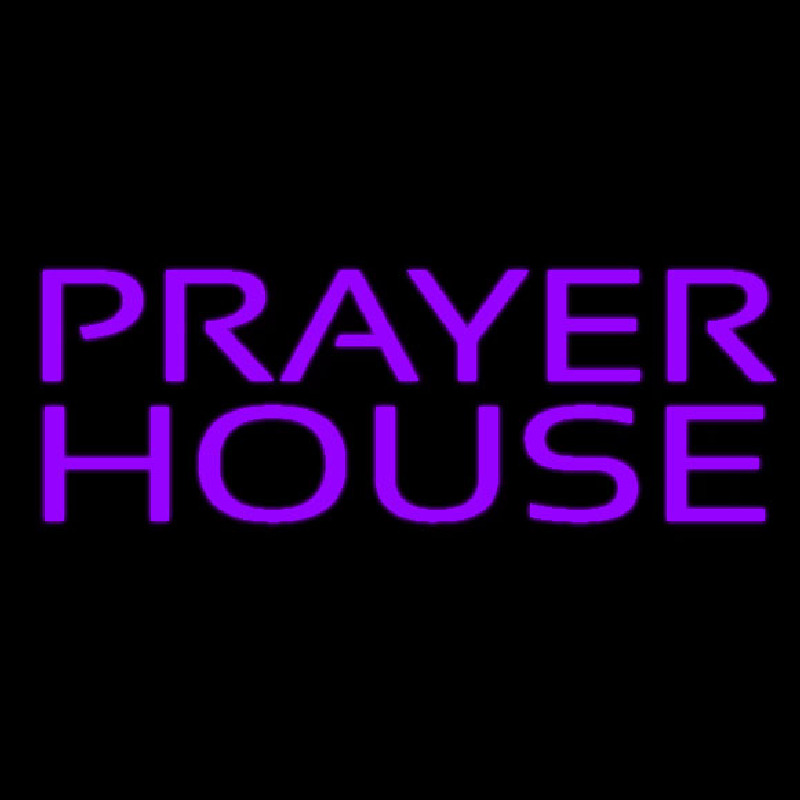 Purple Prayer House Neon Skilt