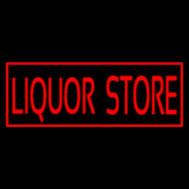 Rectange Liquor Store Neon Skilt