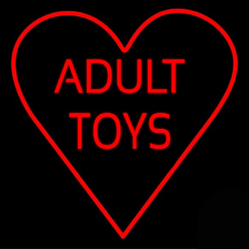 Red Adult Toys Heart Neon Skilt