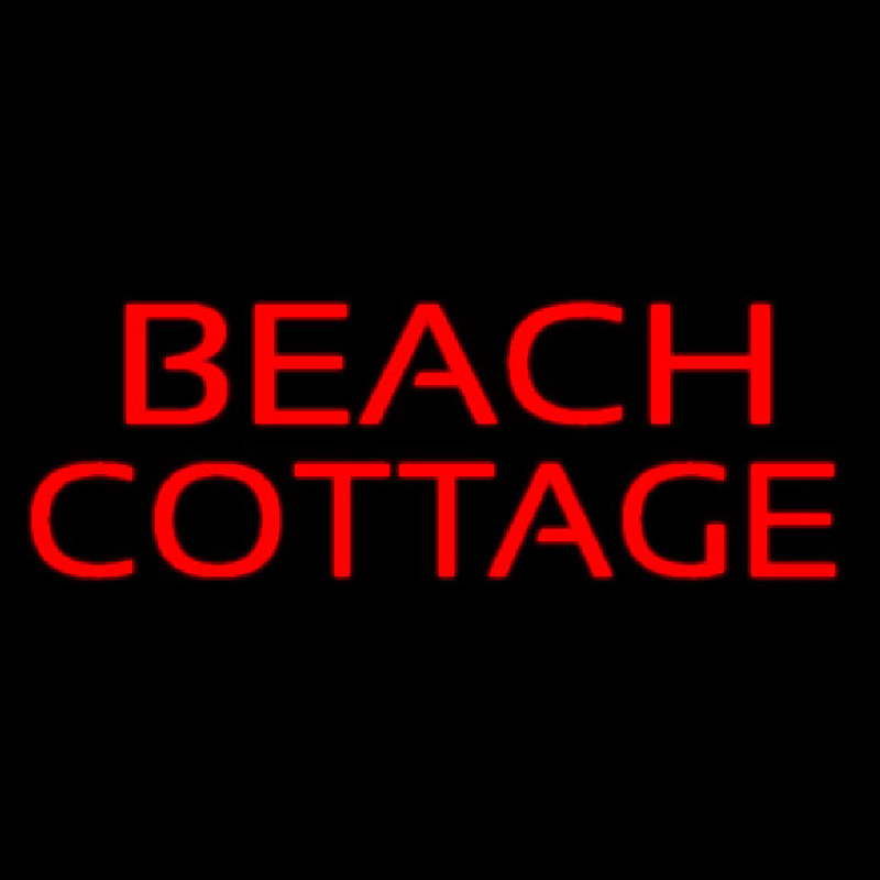 Red Beach Cottage Neon Skilt