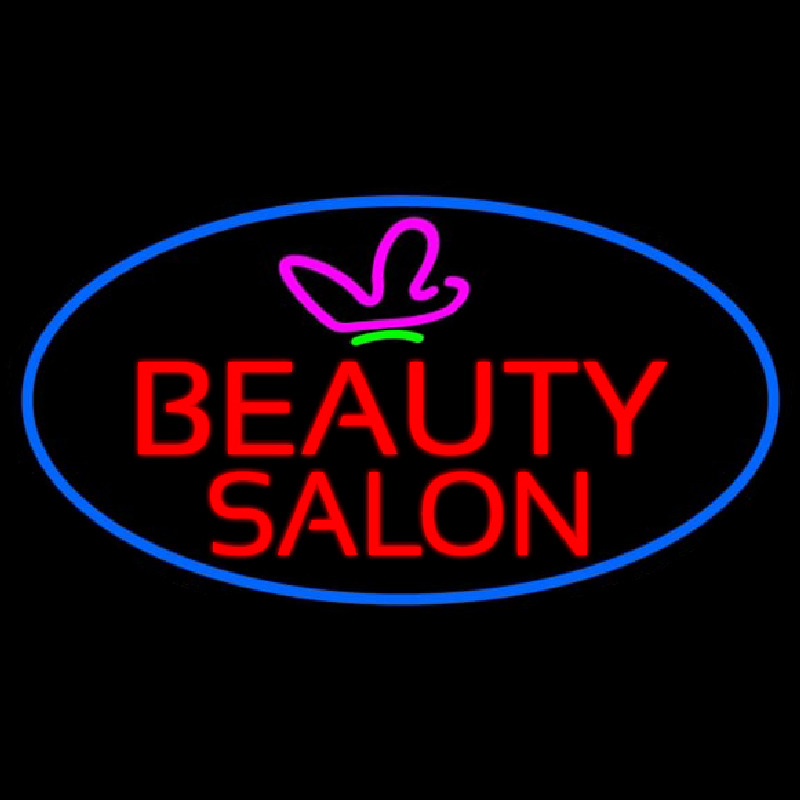 Red Beauty Salon Logo Neon Skilt