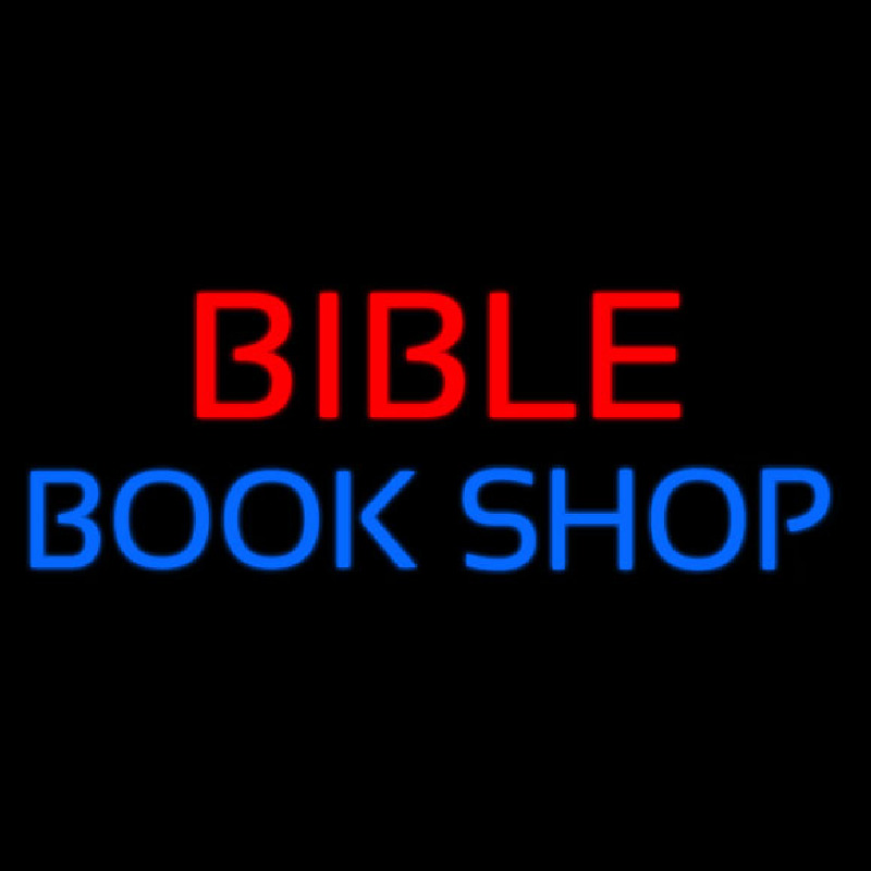 Red Bible Blue Book Shop Neon Skilt