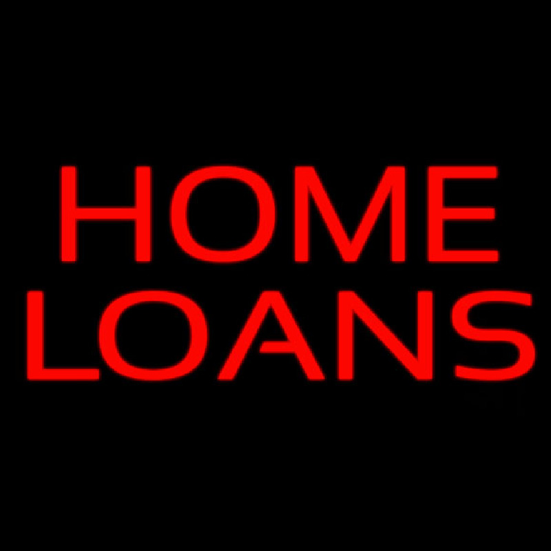 Red Block Home Loans Neon Skilt