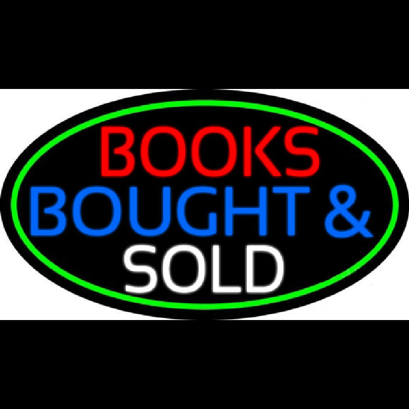 Red Books Bought And Sold Neon Skilt