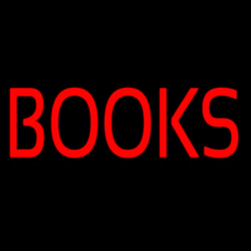 Red Books Neon Skilt