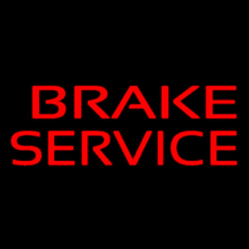 Red Brake Service Neon Skilt