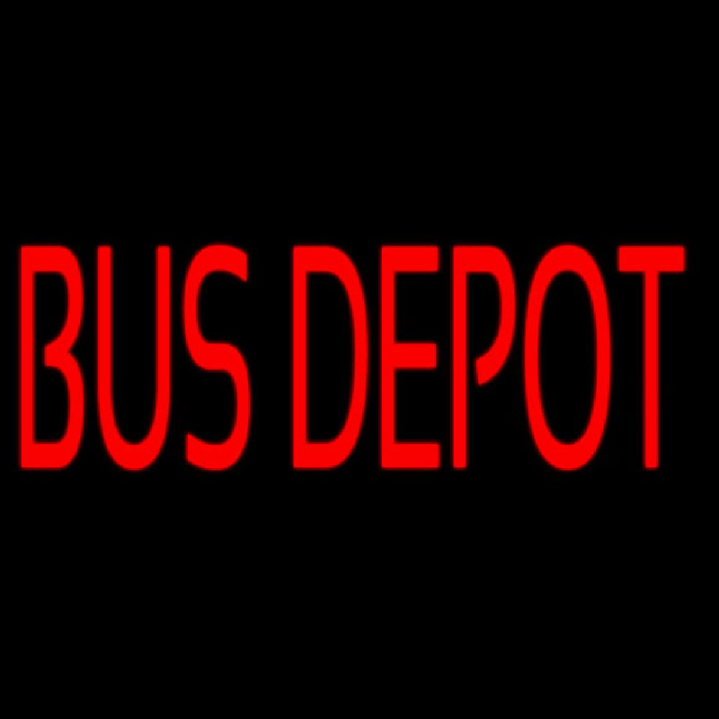 Red Bus Depot Neon Skilt