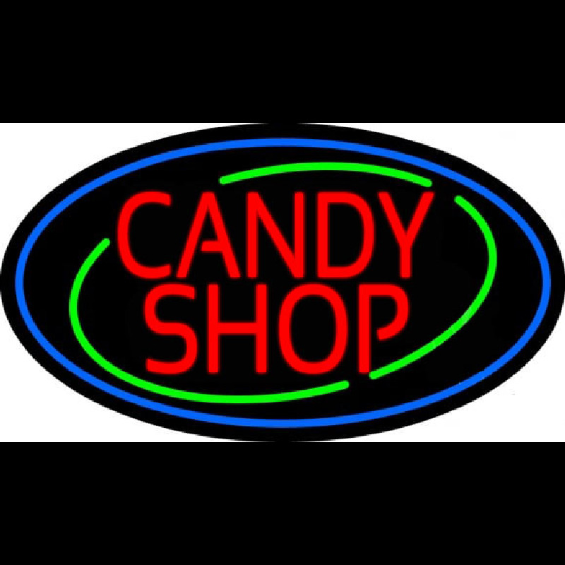 Red Candy Shop Neon Skilt