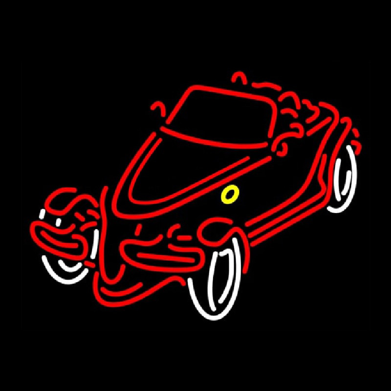 Red Car Neon Skilt