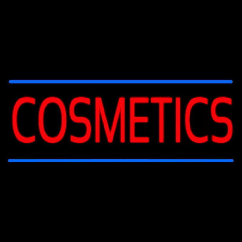 Red Cosmetics Blue Lines Neon Skilt