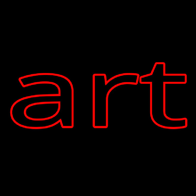 Red Cursive Art 1 Neon Skilt