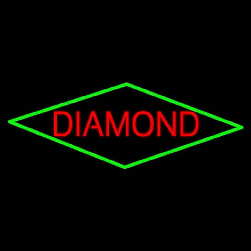 Red Diamond Block Neon Skilt