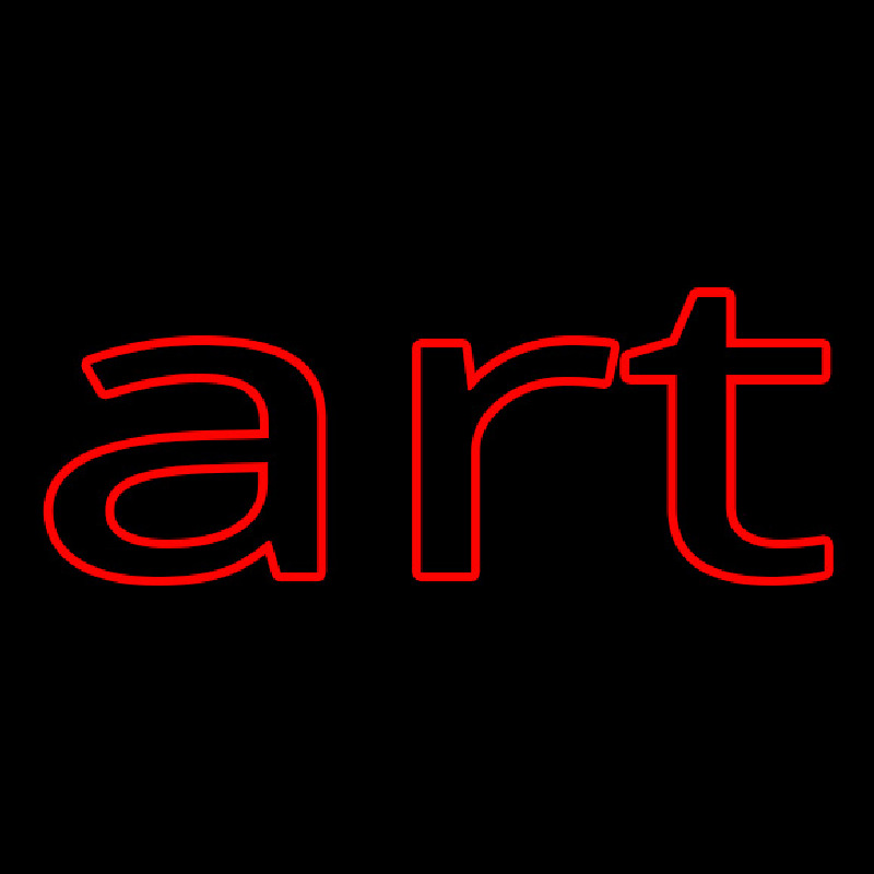 Red Double Stroke Art 1 Neon Skilt