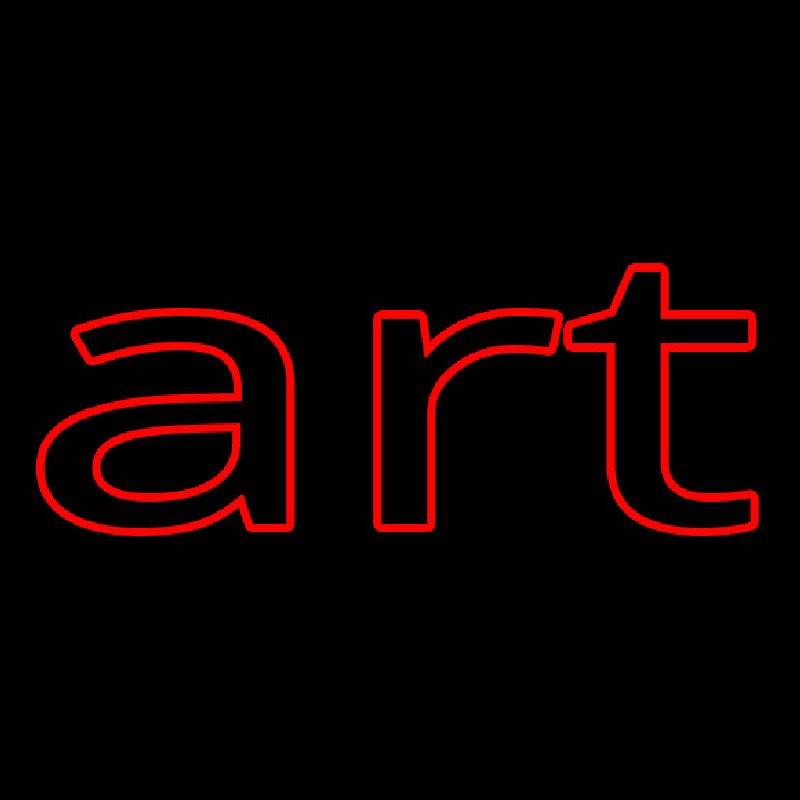 Red Double Stroke Art 2 Neon Skilt