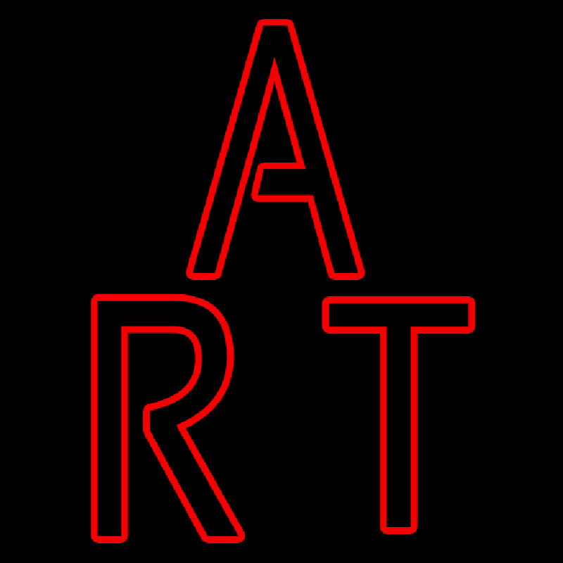 Red Double Stroke Art Neon Skilt