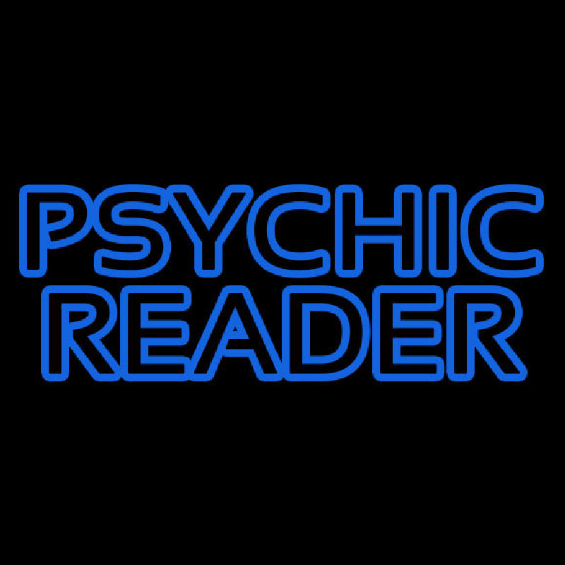 Red Double Stroke Psychic Reader Neon Skilt