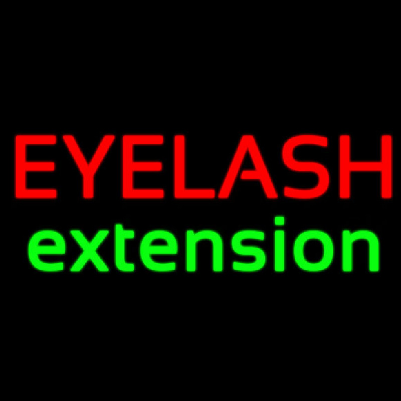 Red Eyelash Green E tension Neon Skilt