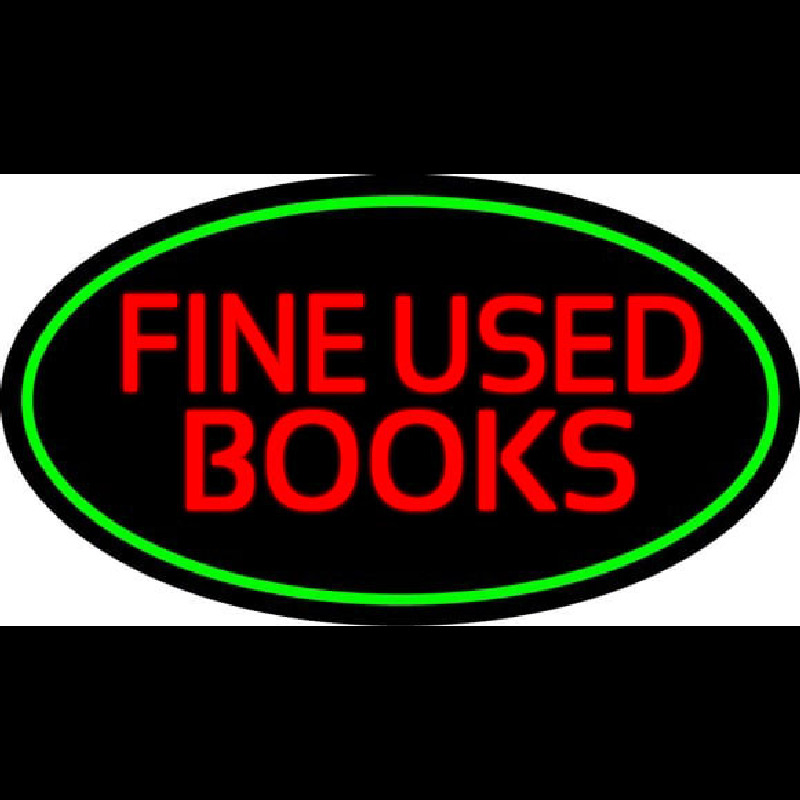 Red Fine Used Books Neon Skilt