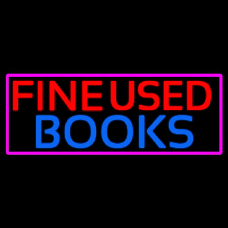 Red Fine Used Books Neon Skilt