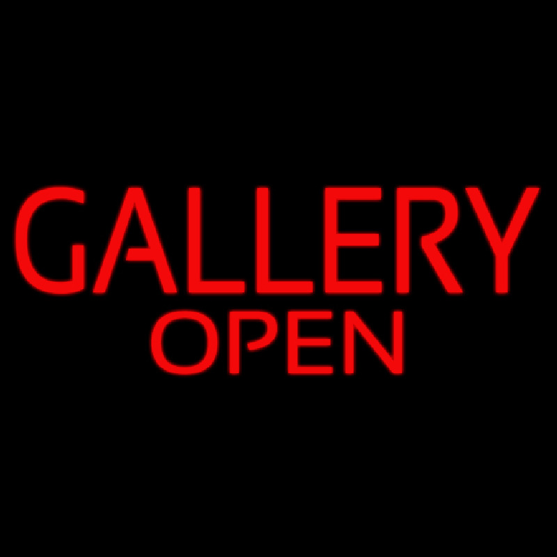 Red Gallery Open Neon Skilt