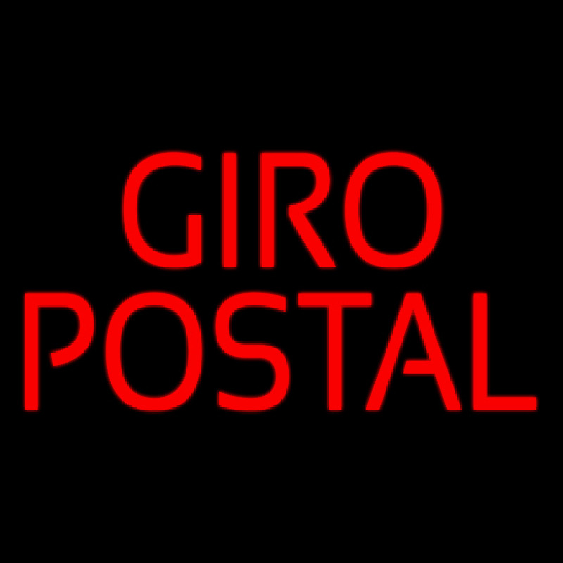 Red Giro Postal Neon Skilt