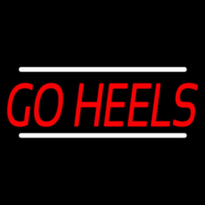 Red Go Heels Neon Skilt