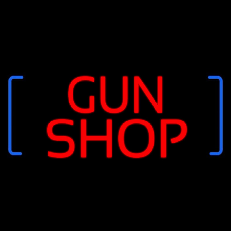 Red Gun Shop Neon Skilt