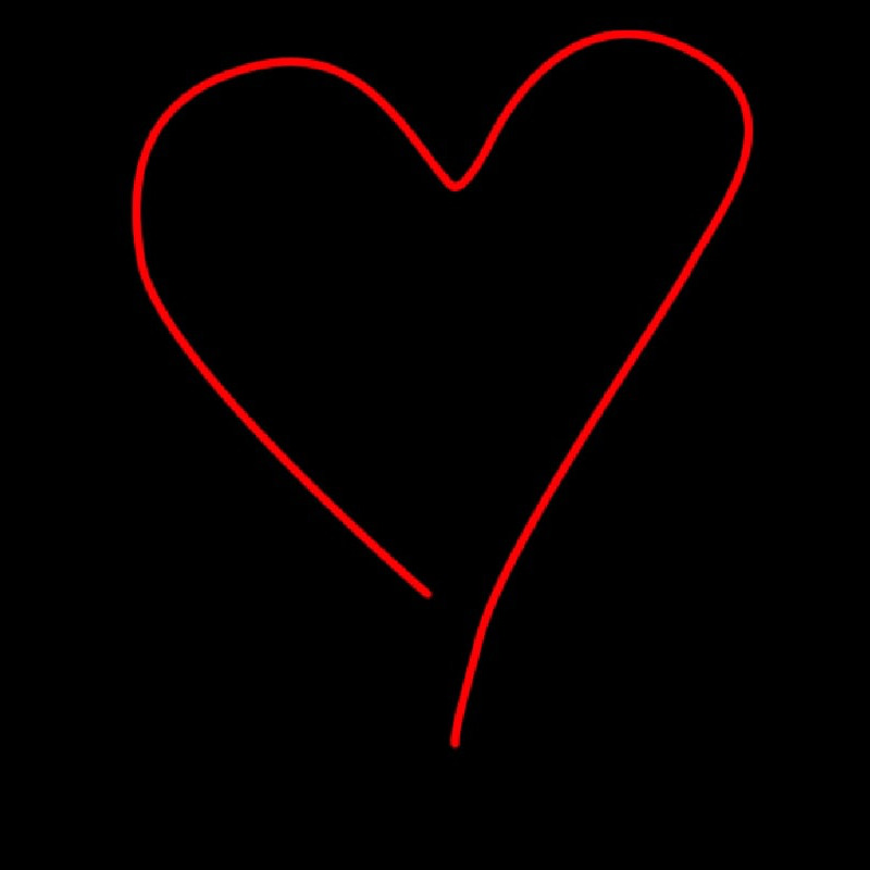 Red Heart Logo Neon Skilt