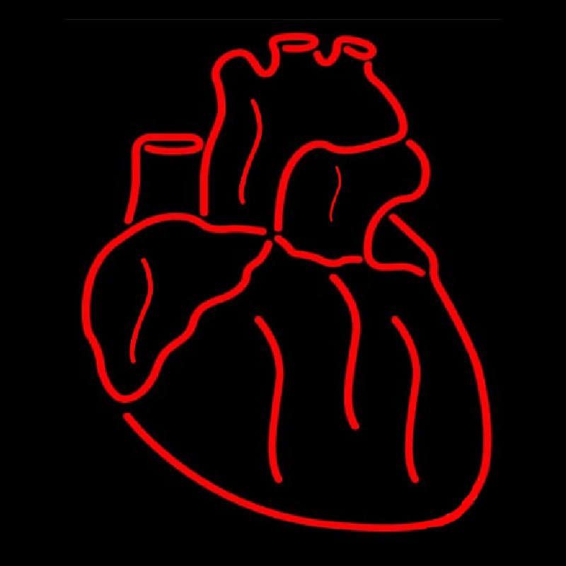 Red Heart Neon Skilt