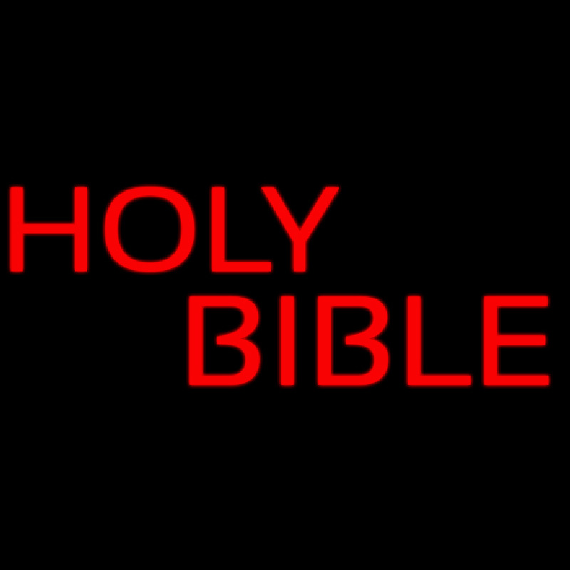 Red Holy Bible Neon Skilt