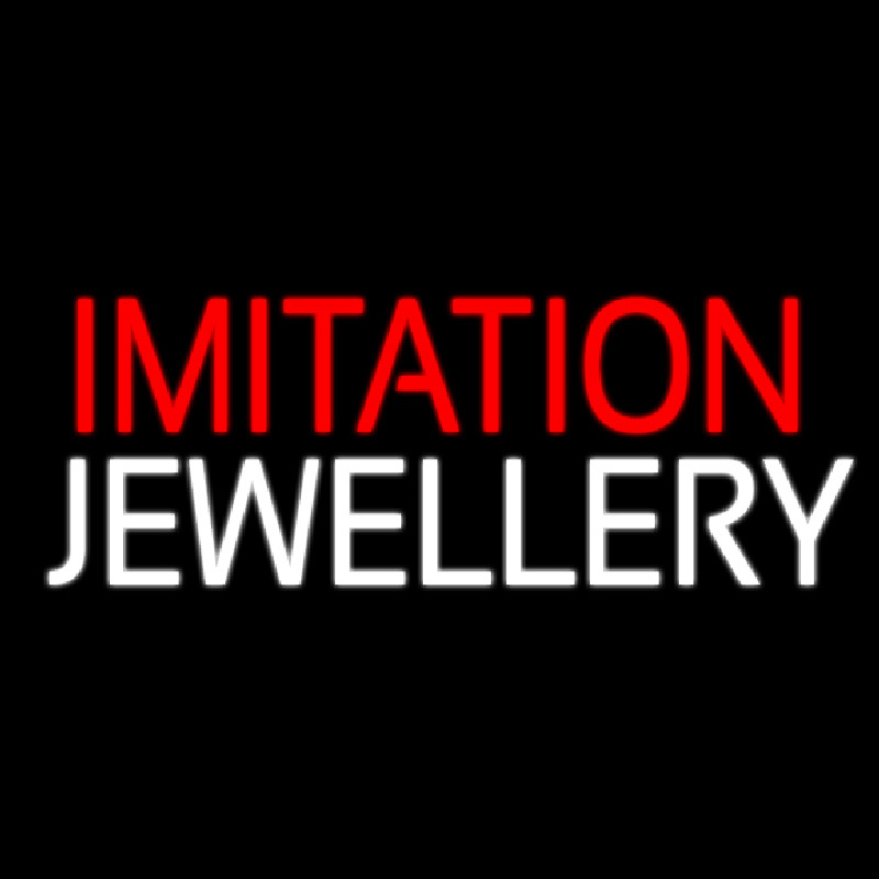 Red Imitation White Jewelry Neon Skilt