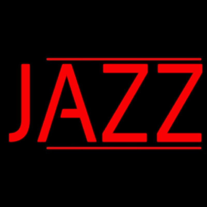 Red Jazz Block Double Line Neon Skilt