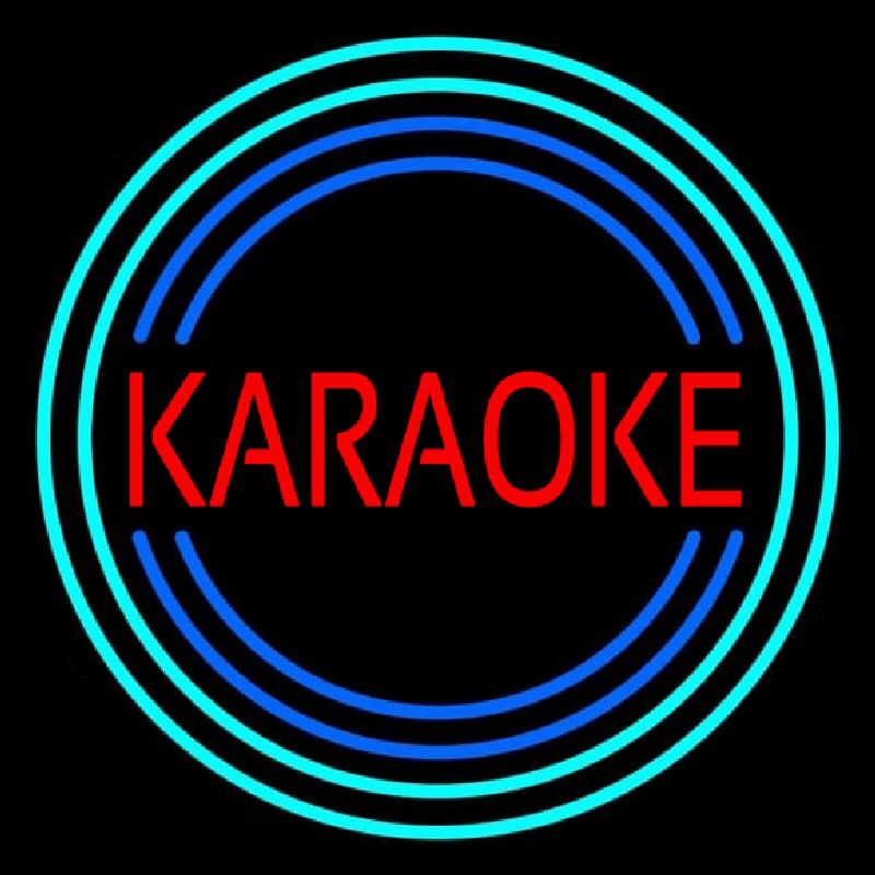 Red Karaoke Block Neon Skilt