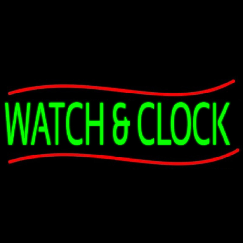 Red Line Watch And Clock Neon Skilt