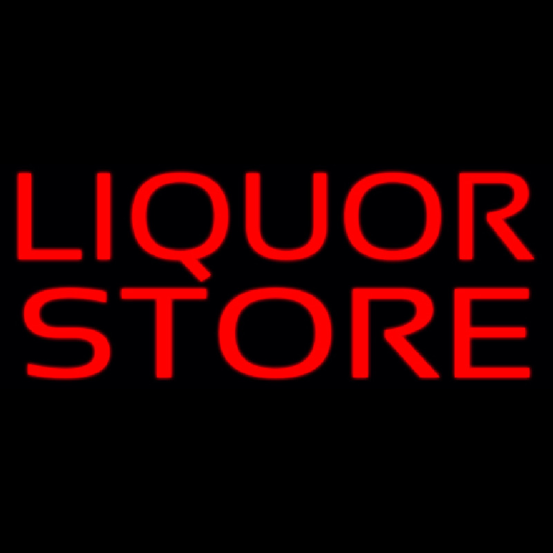 Red Liquor Store Neon Skilt