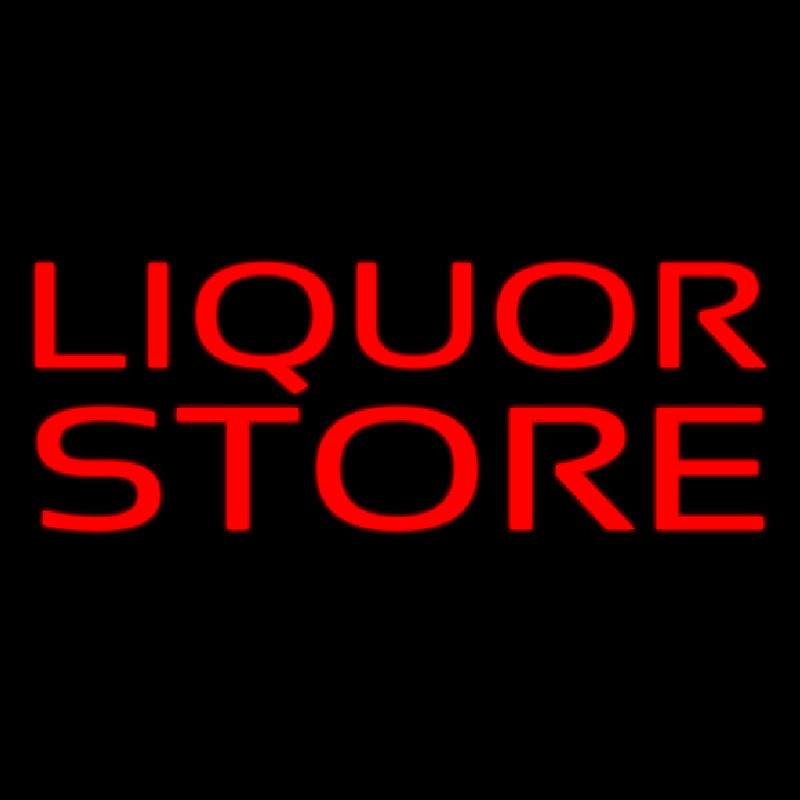 Red Liquor Store Neon Skilt