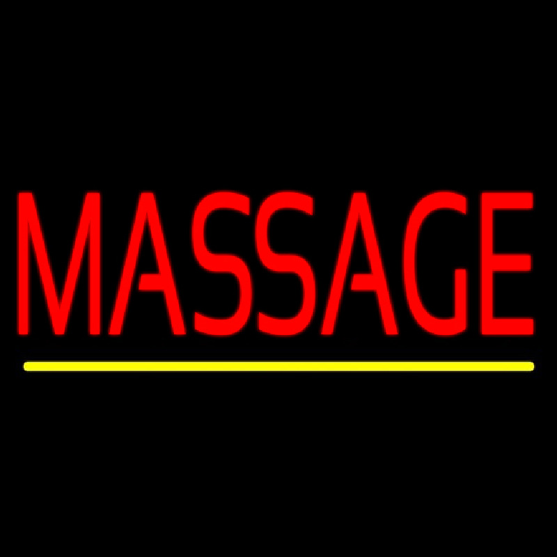 Red Massage Neon Skilt