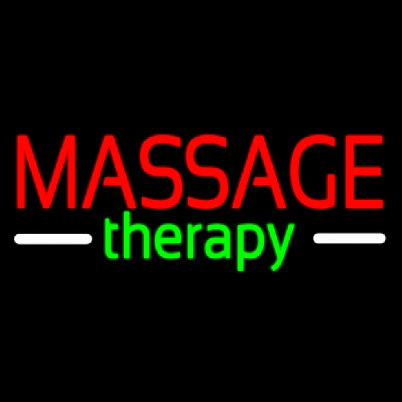 Red Massage Therapy Neon Skilt